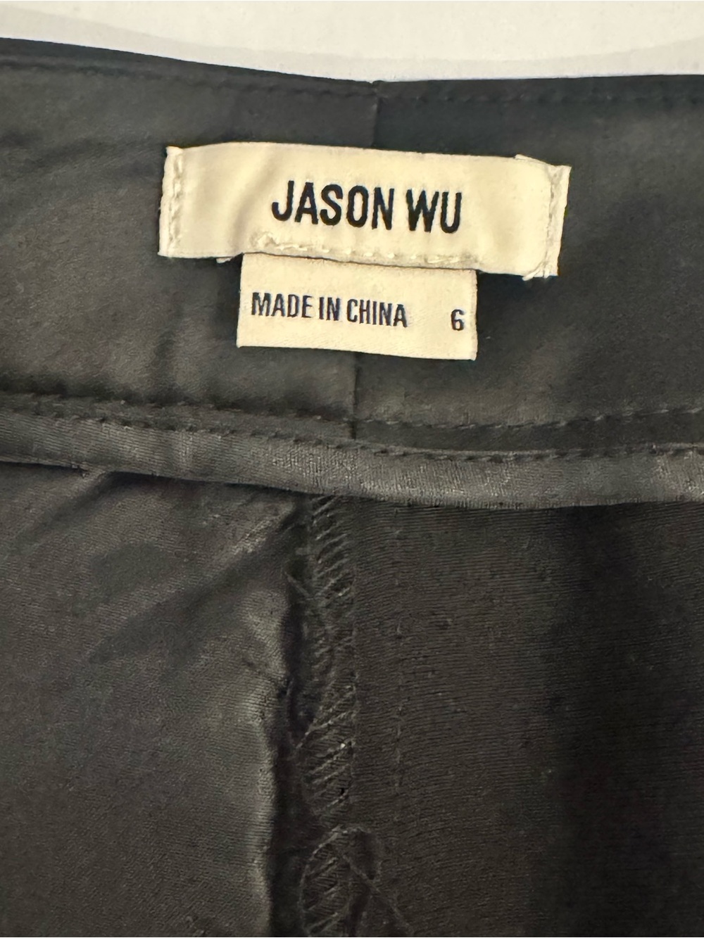 Jason Wu Black Business Professional Dress Pants w/ Bottom Slits, Slight Flare - Picture 7 of 13